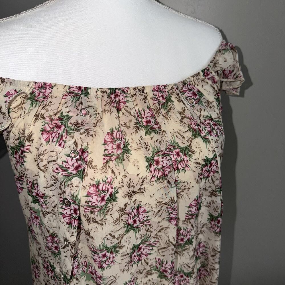 Catch Stitch Woman’s Floral Off The Shoulder Maxi Dress Size M Festival Peasant - Picture 9 of 13